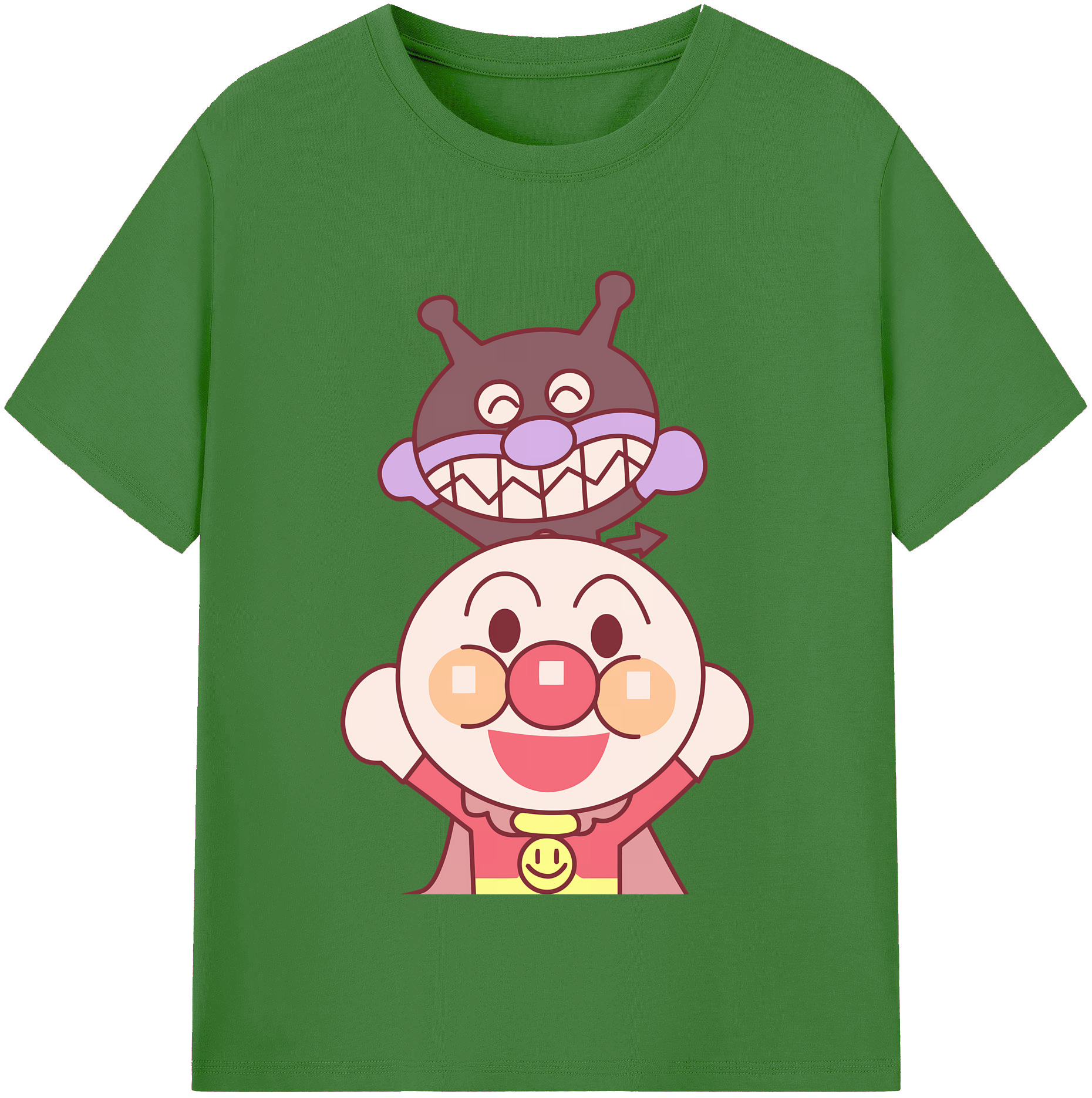 （画像用） アンパンマン Anpanman レディースカジュアルプリントTシャツ（綿100％）